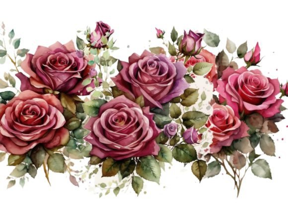Download Watercolor Rose Clipart - Watercolor rose clipart Collection