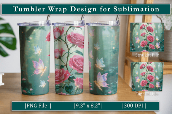 Download Elegant Rose Design Tumbler Wrap - Elegant rose design Collection