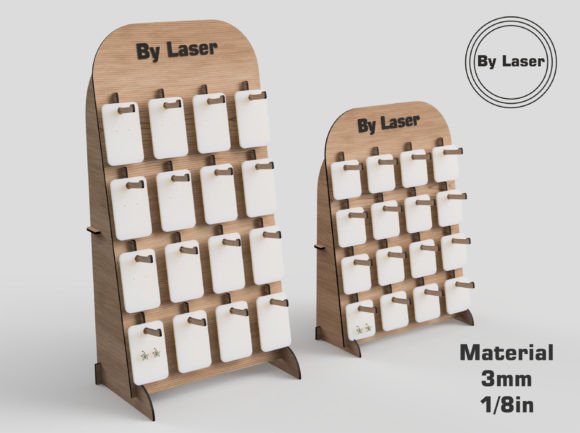 Download Earring Display Stand, Laser Cut Files - Laser cut file Collection