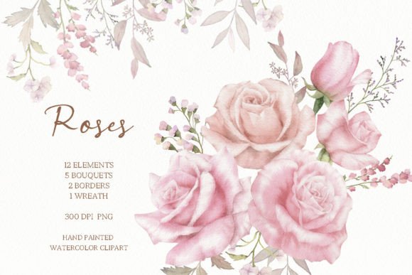 Download Watercolor Rose Clipart - Watercolor rose clipart Collection