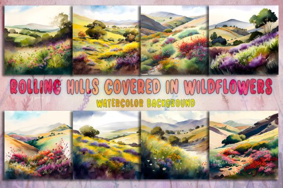 Download Rolling Hills Covered in Wildflowers - Rolling hills Collection